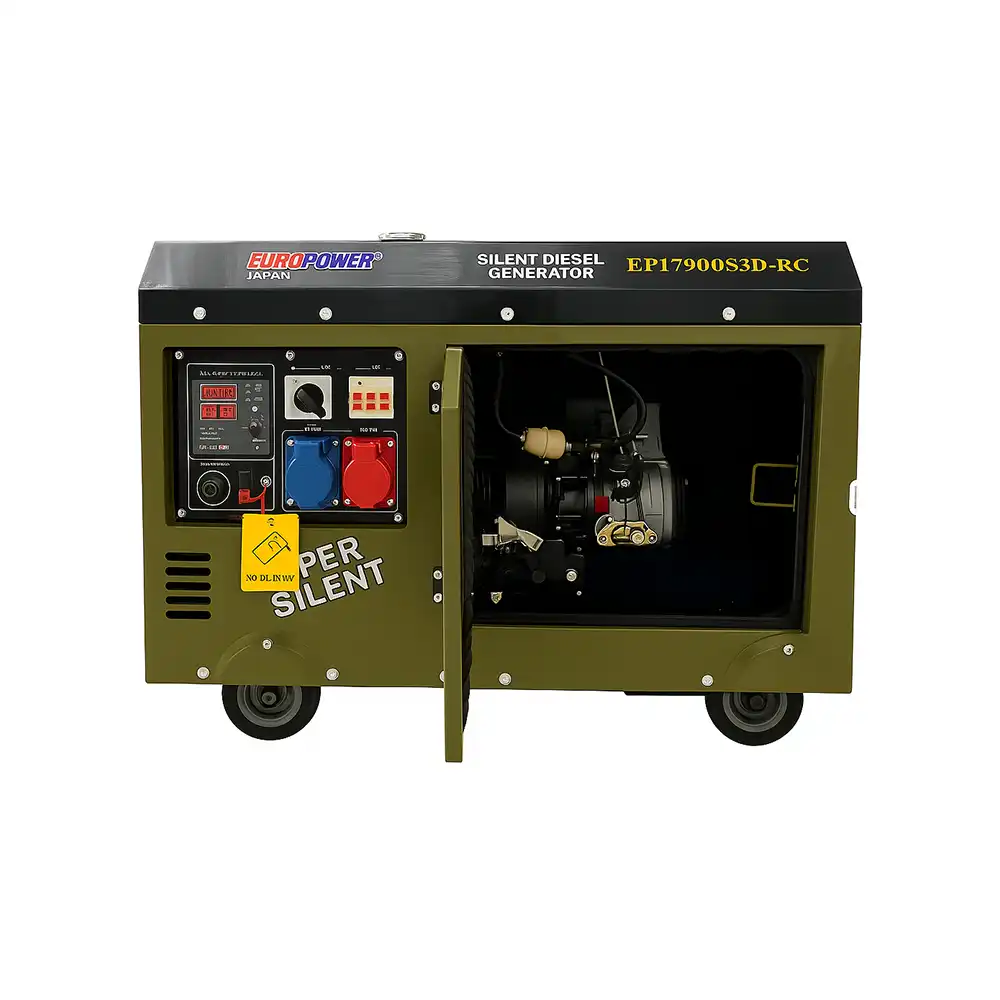 موتور برق دیزلی یورو پاور  12.5کیلوواتی  سوپر سایلنت مدل EP22900S3D-RC  تک‌ فاز/سه‌ فاز